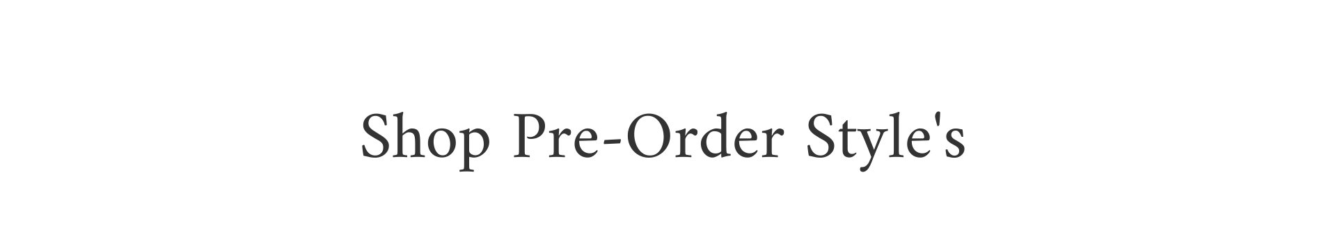 Pre-Order