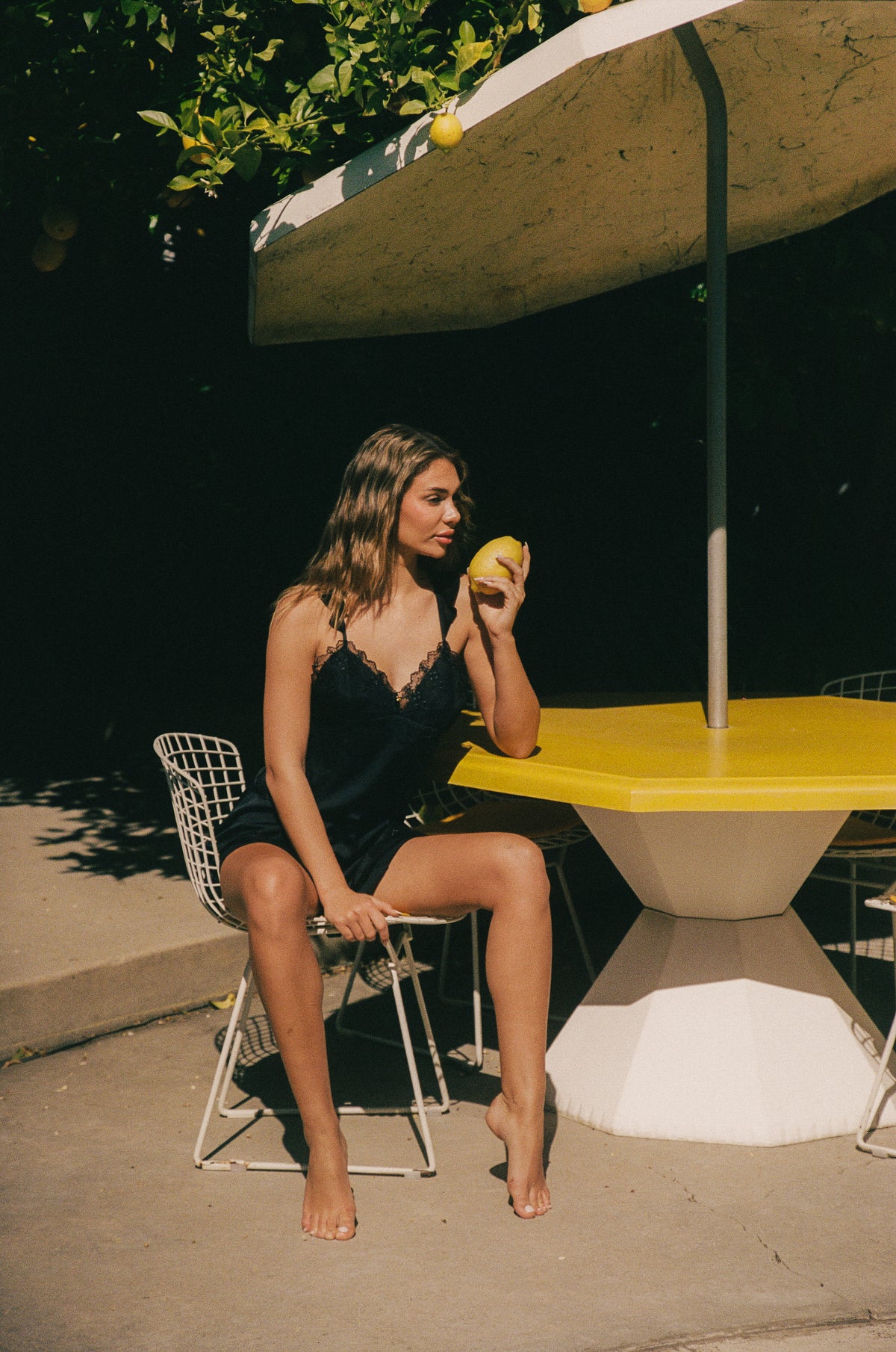 Sienna Black Slip Dress