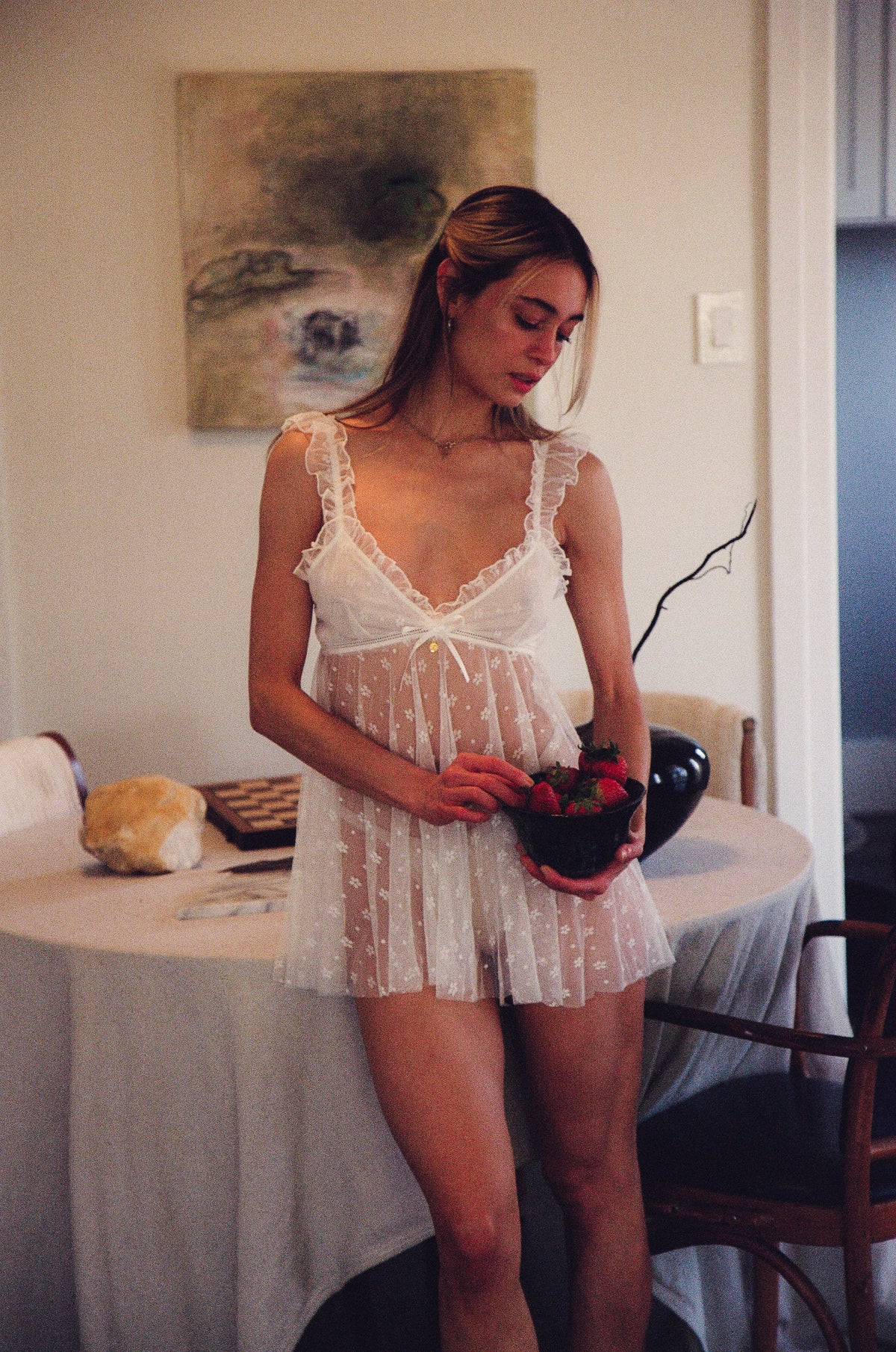 Celestine White Babydoll