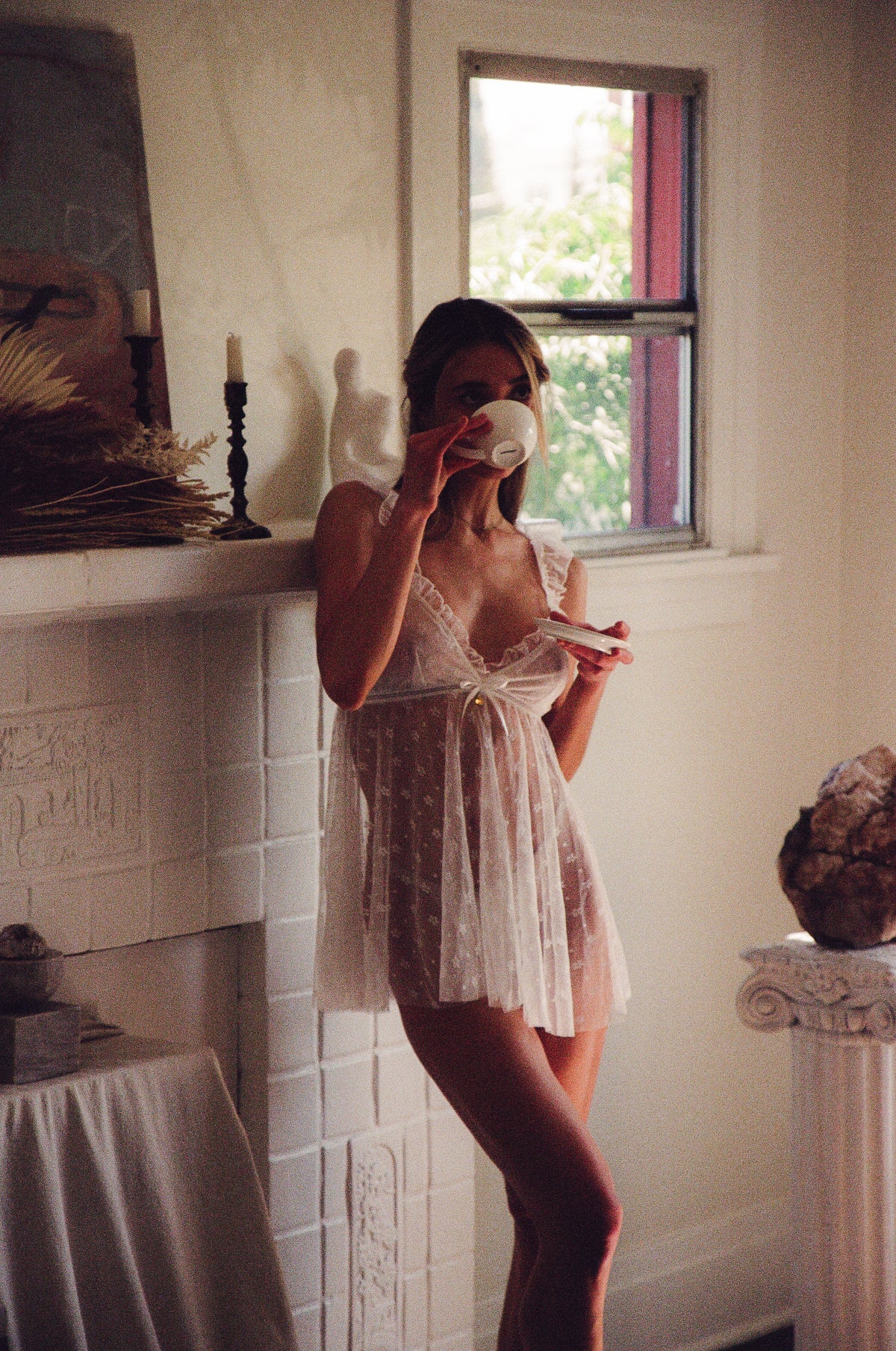 Celestine White Babydoll