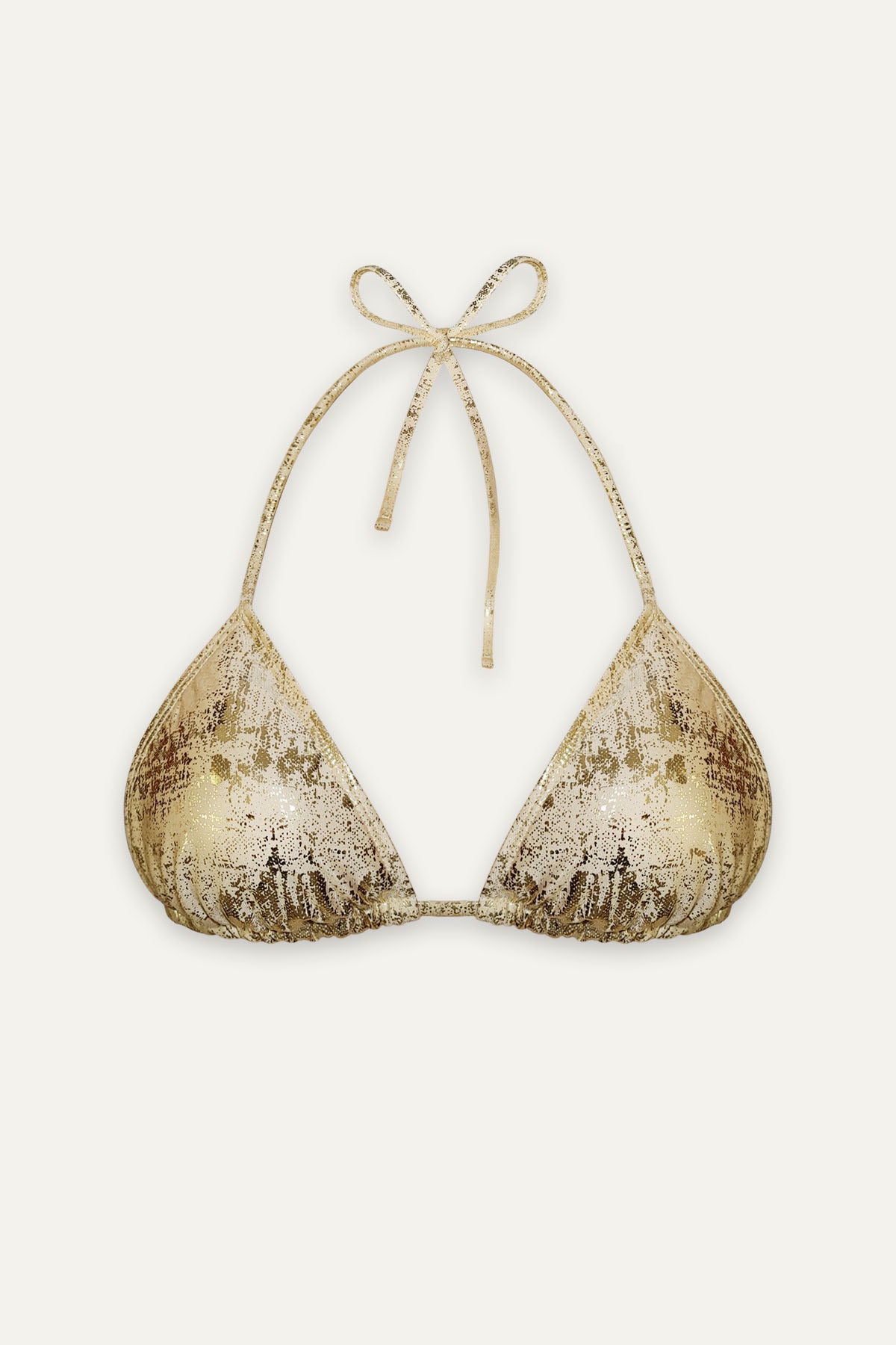 Cecilia Gold Bikini Top