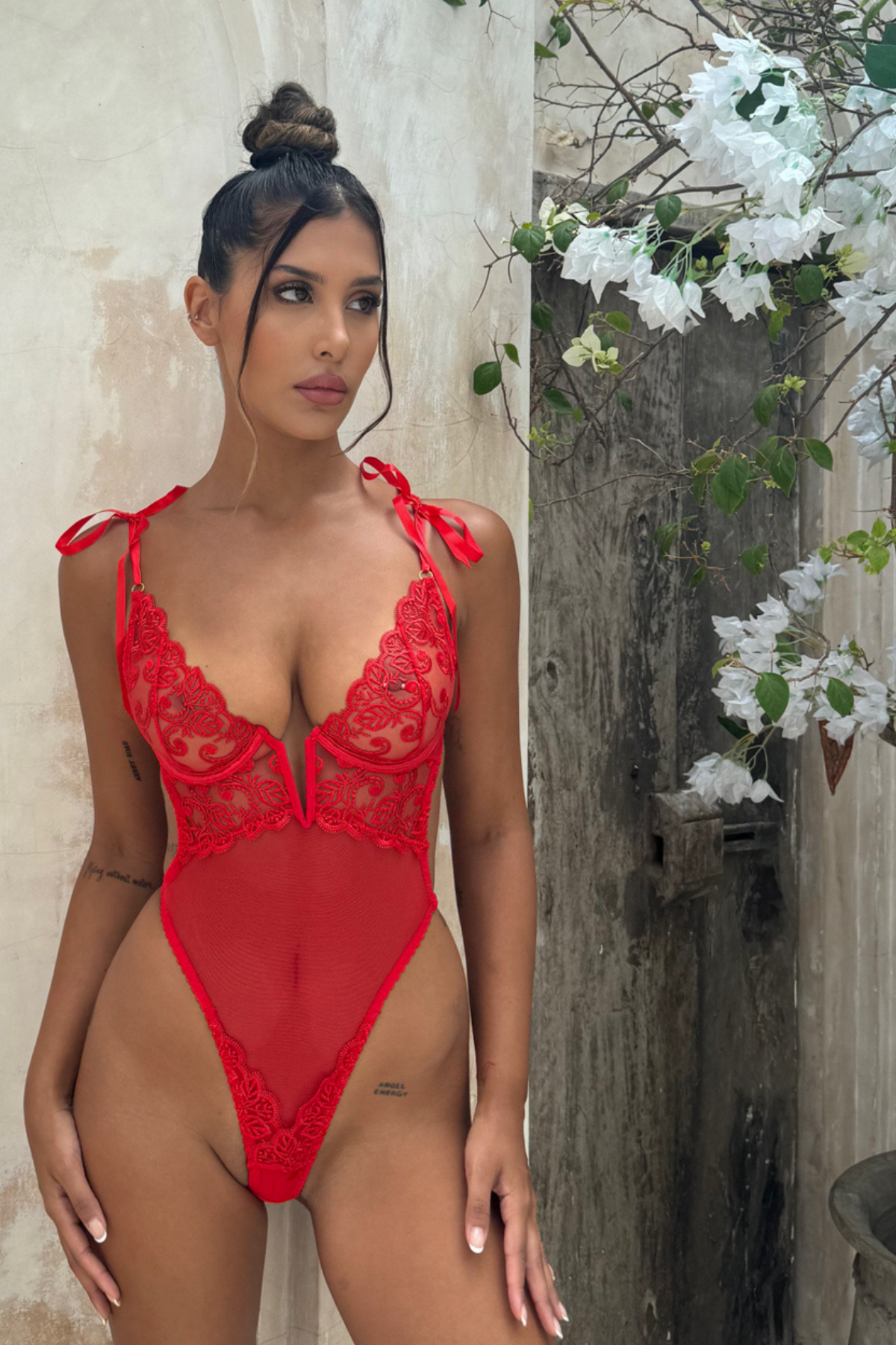 Arabella Red Bodysuit