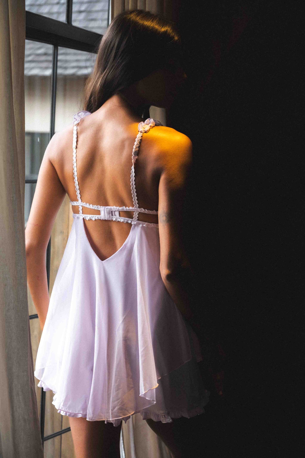 Estrella Lilac Ruffled Babydoll