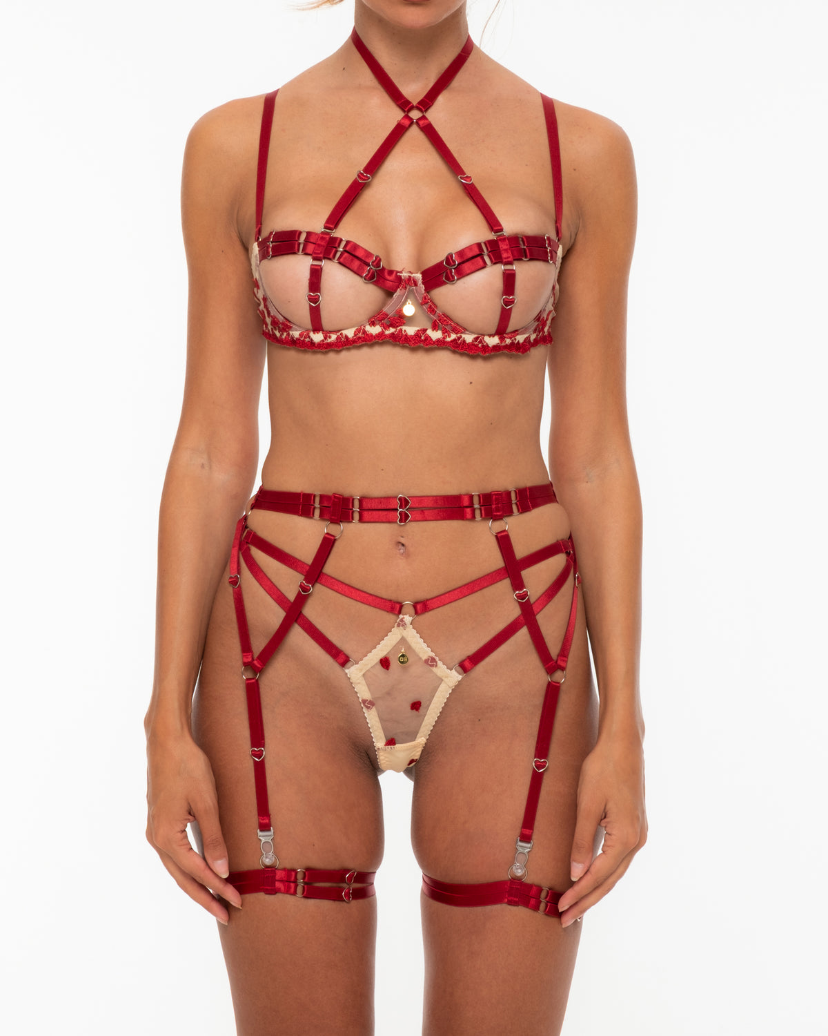 Clarabella Burgundy Lingerie Set