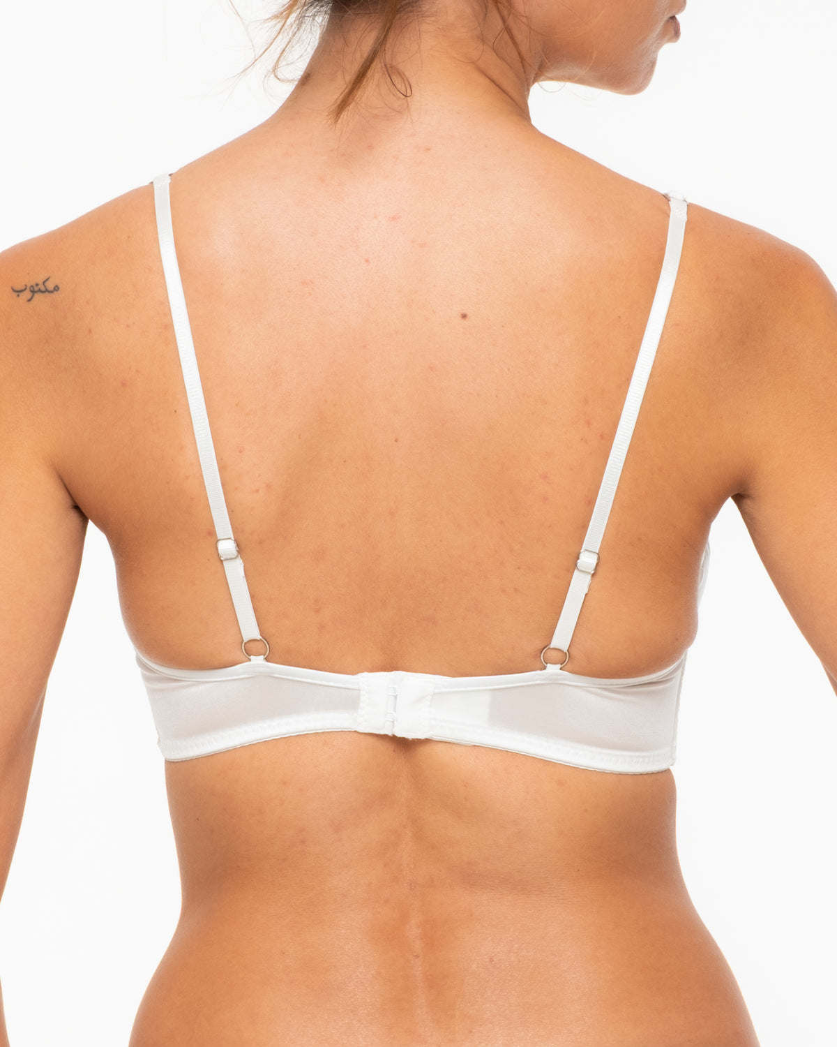 Amina White Lace Bra