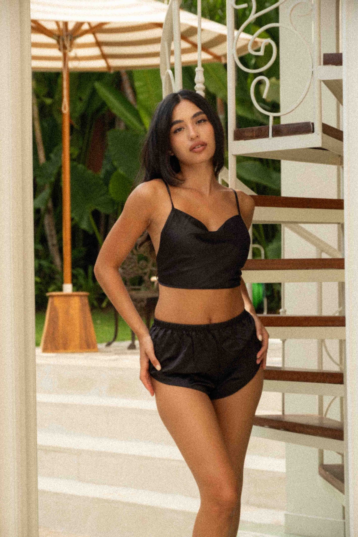 Kiah Black Cami Short Set