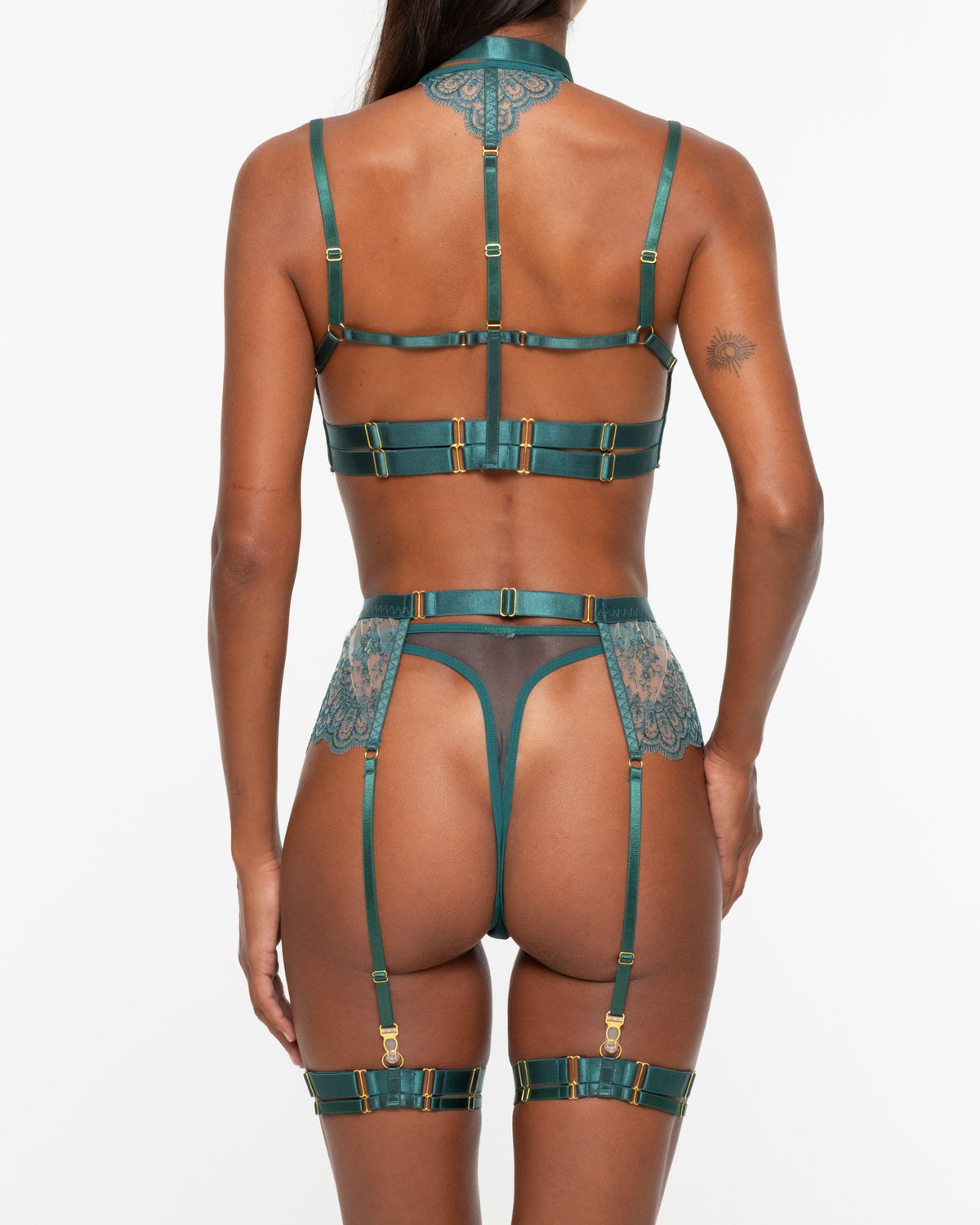 Nocturna Green Lingerie Set