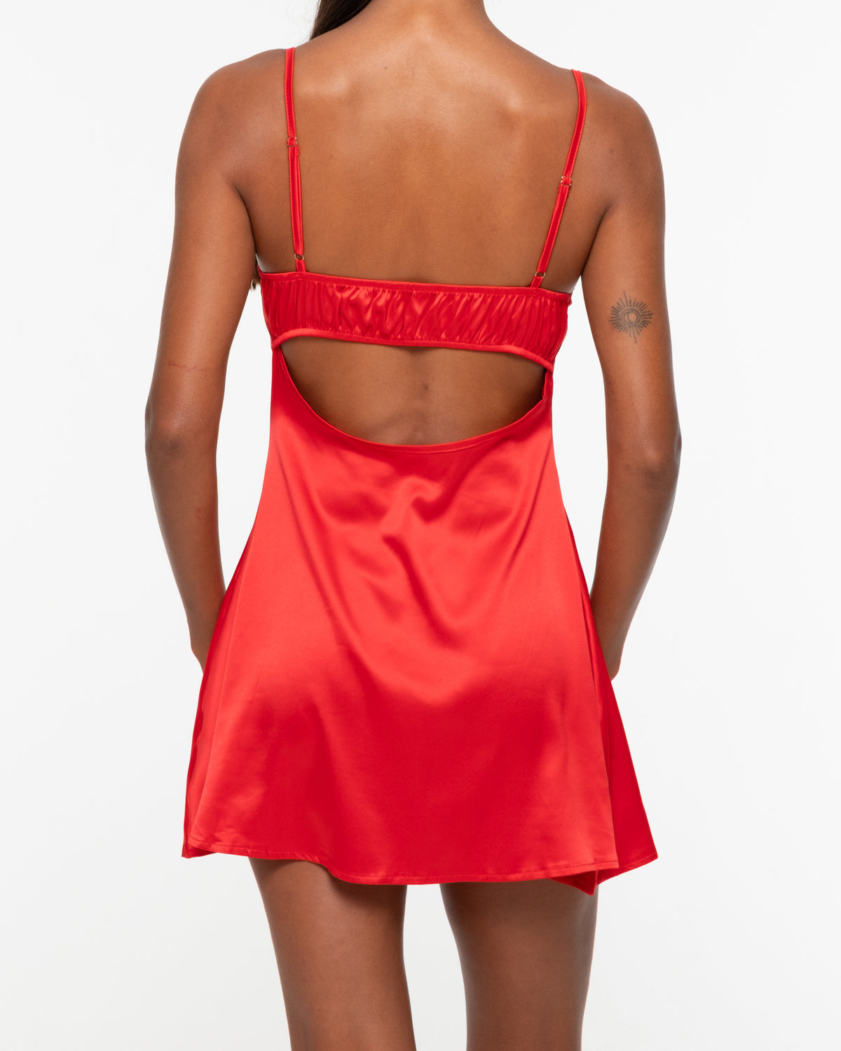 Zaya Red Satin Babydoll