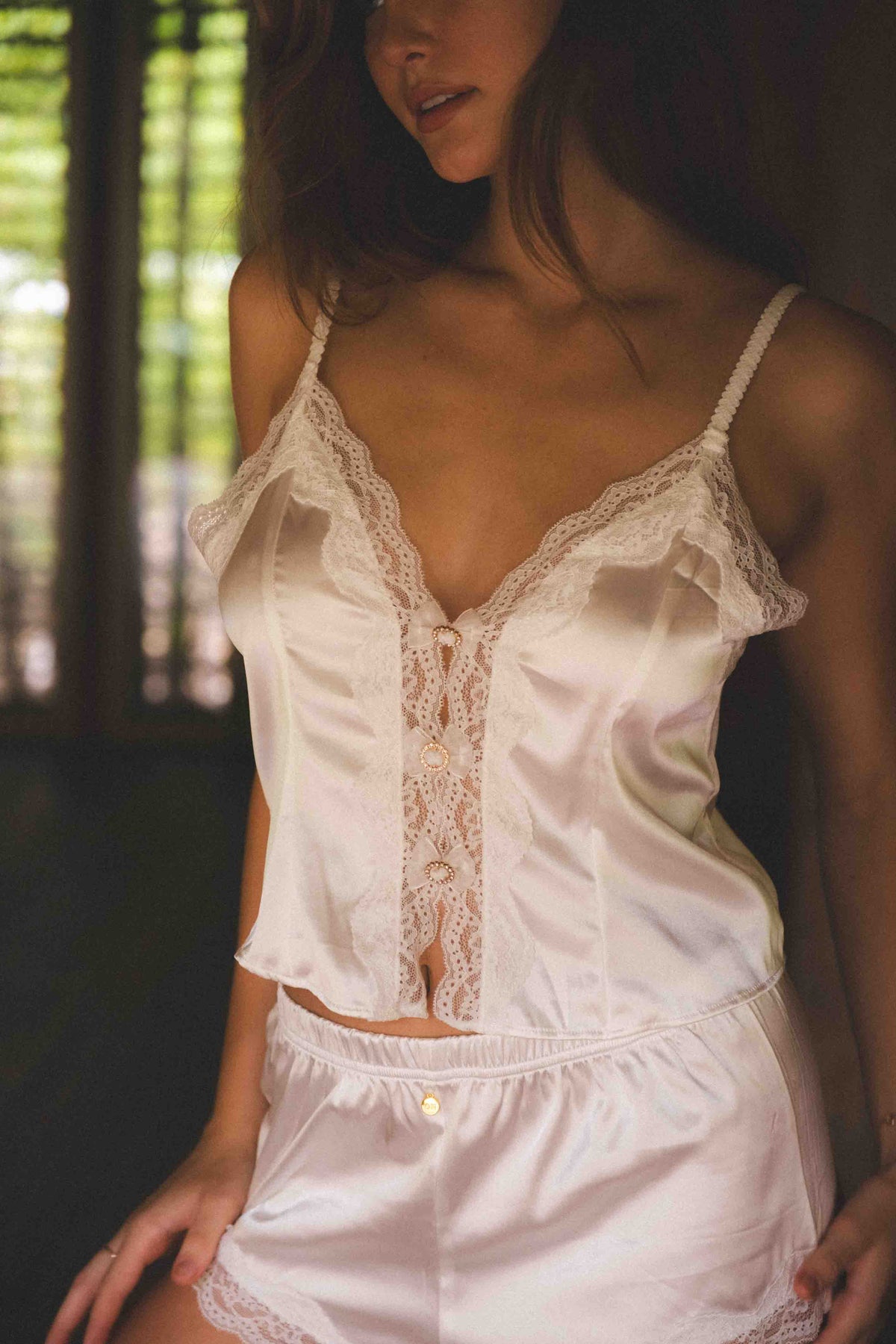 Linnea Camisole Short Set - White