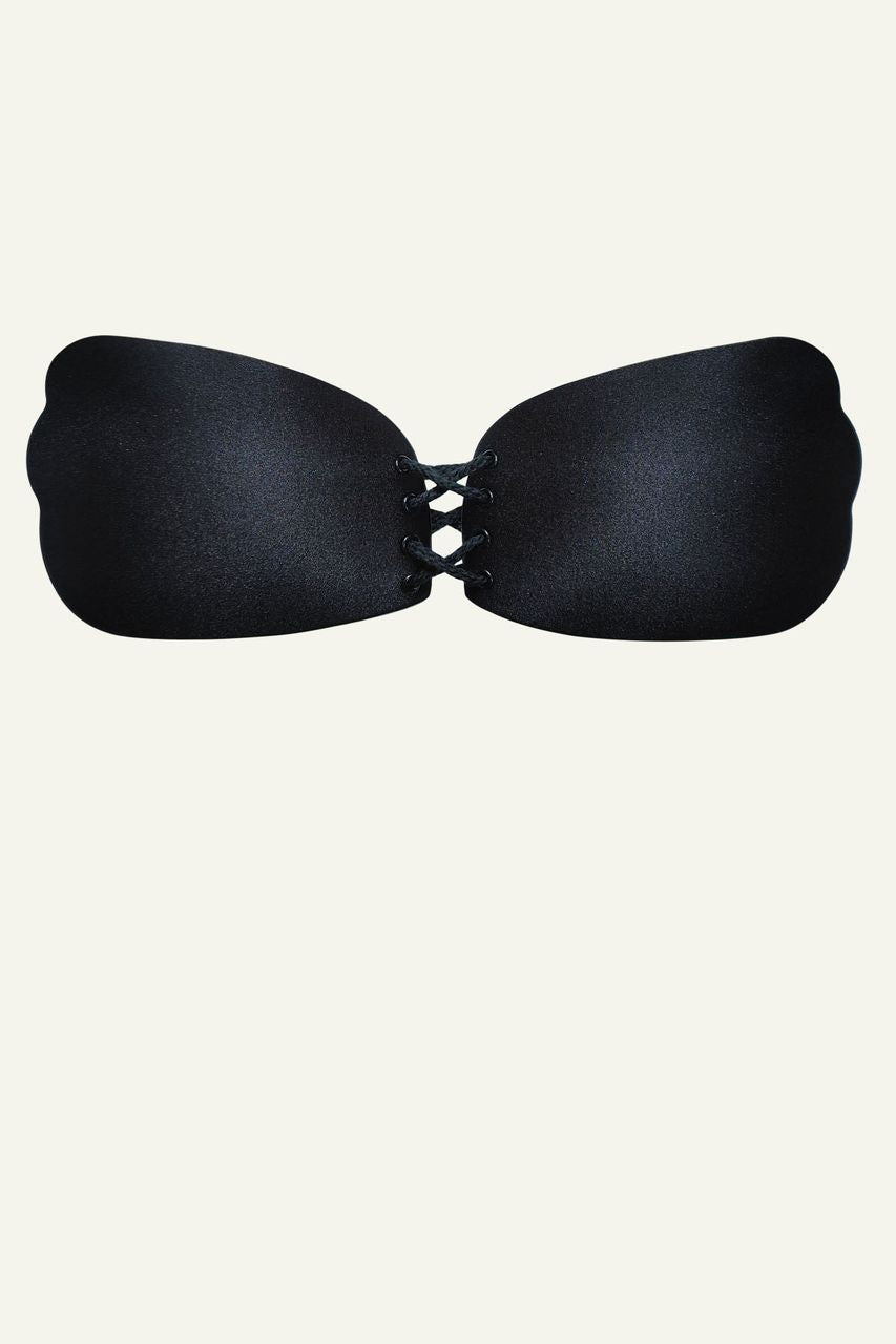 Sticky Black Adhesive Strapless Bra
