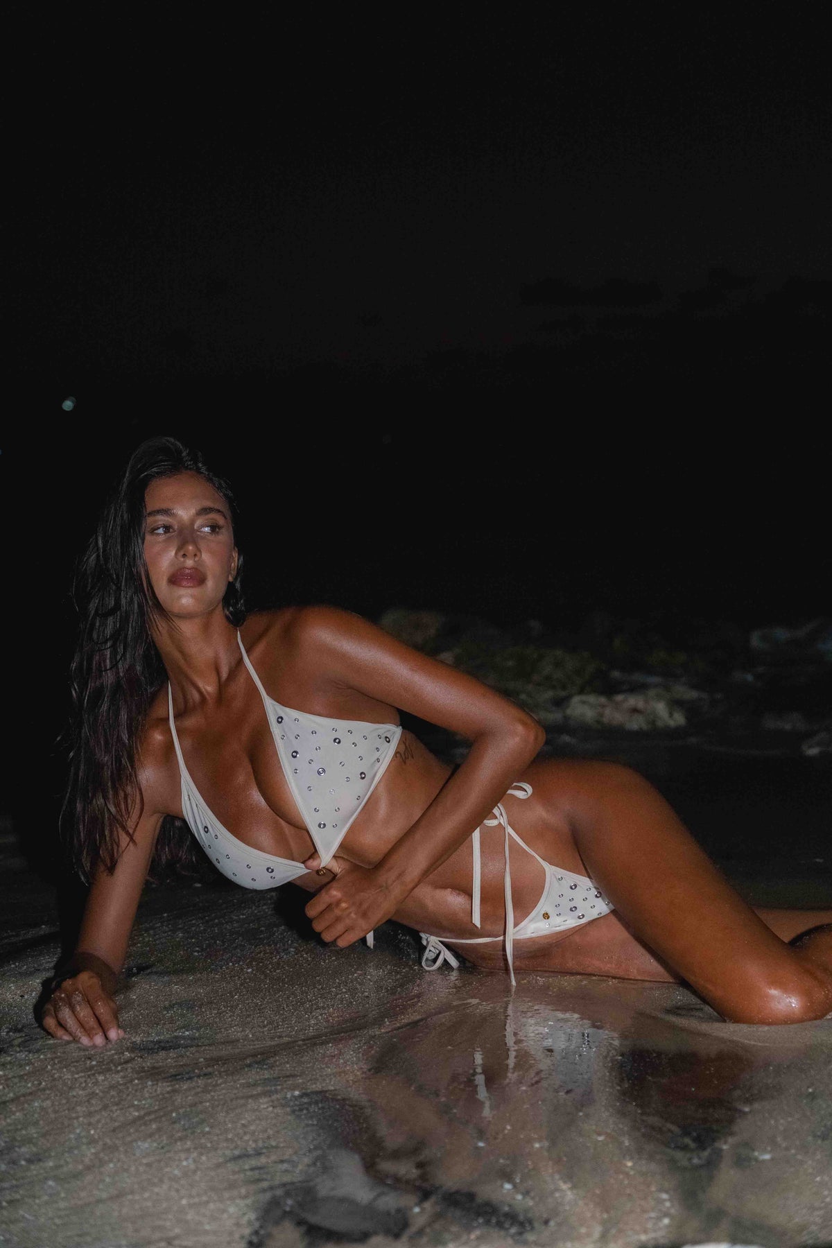 Anika Beige Bikini Bottoms